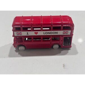 London Double Decker Metallic Red Bus Pencil Sharpener